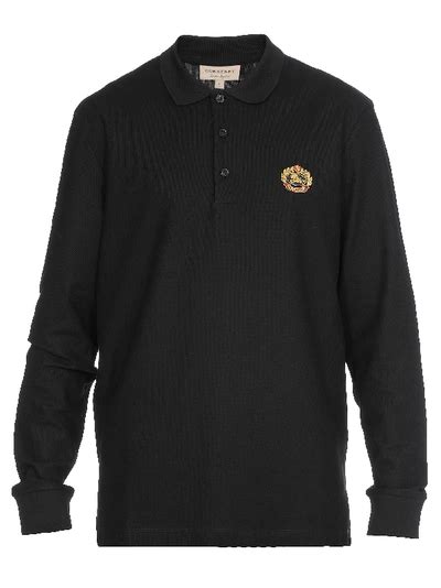 burberry densford polo long sleeve|burberry equestrian polo shirts.